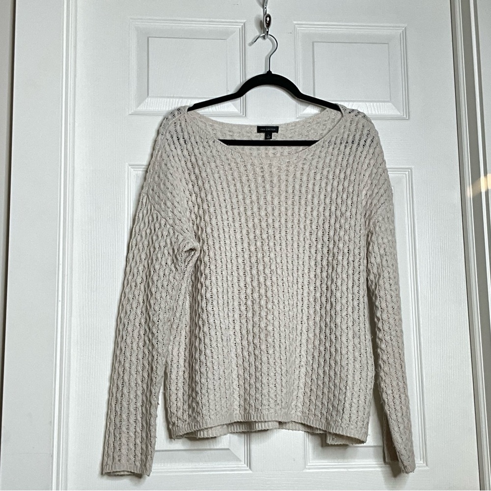 The Limited - Cream Knit Long Sleeve Sweater - Size L